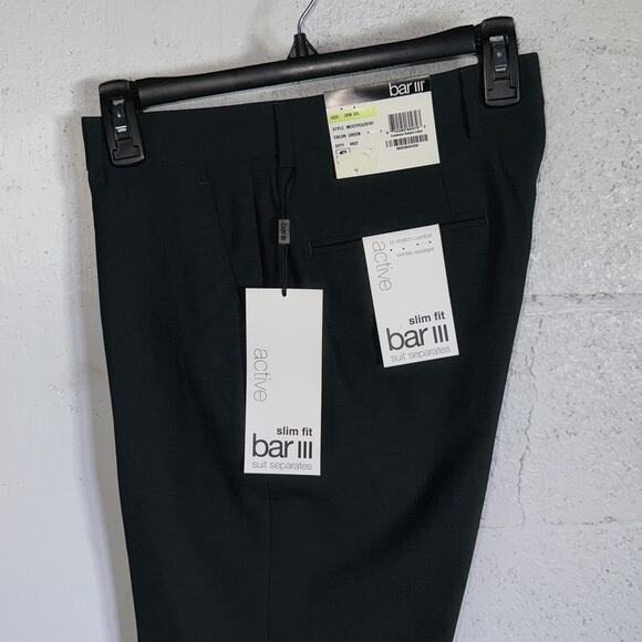 Bar III Men's Slim-Fit Wool Blend Dress Pants Emerald Green-30x32 $175 - Picture 1 of 9